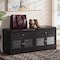 Baxton Studio Leo Modern Dark Brown Wood 2-Drawer Shoe Storage Bench 142-8038 - alternate 3